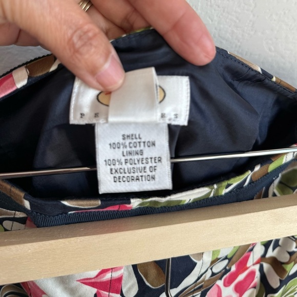 Talbots Floral Colorful Pleated A Line Midi Lined Zip Skirt‎ Women’s 10 Petite - Picture 11 of 12